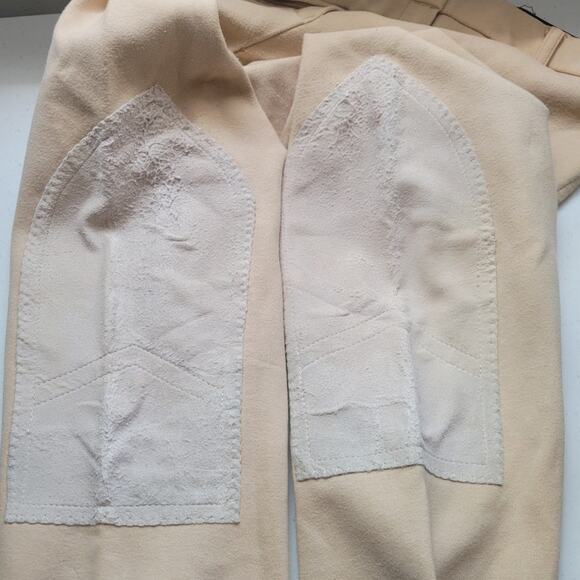 Equestrian Knee Pads Zip Pocket Zip Up Tan Riding Pants - L‎ (28) - Picture 6 of 6